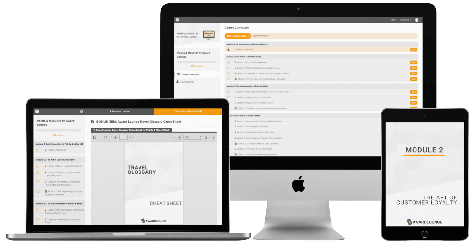 Master Frequent Flyer Miles & Loyalty Program Points Award Lounge